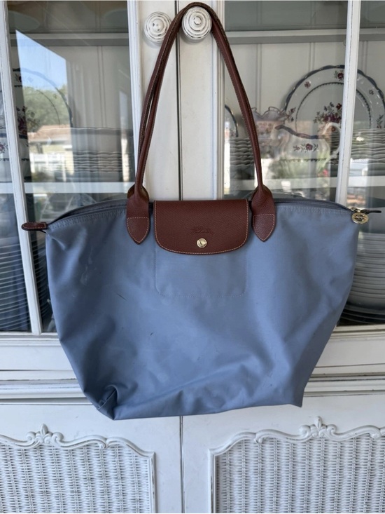 Longchamp Handbags - Longchamp Le Pliage Tote & Shoulder Bag, M Gray Blue  Nylon